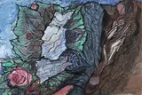 The force that through the green fuse drives the flower drives my green age by Ceri Garaldus Richards, 1958, gouache, sold Dec 2015
