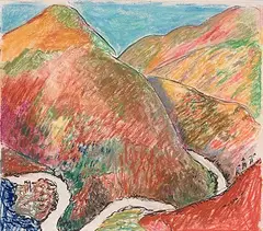 Passlandschaft by Marianne von Werefkin, pastel, sold Dec 2015