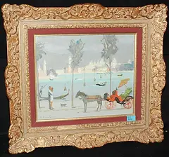 Venise vue du Lido by Pierre Boudet, oil on board, sold Dec 2015