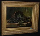 Stilleben mit Zwetschgen by Frankreich, 19.Jh., oil on canvas, offered Dec 2015