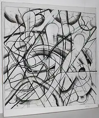 Lyrische Figuration by Heiner Malkowsky, mixed media, offered Dec 2015