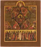 Russisch, 2.Hälfte 19.Jh by Gottesmutter unverbrennbarer Dornbusch, tempera, sold Dec 2015