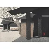Gate Tenryu-Ji Kyoto by Kiyoshi Saitō, 1975, woodcut in colors, sold Jan 2024