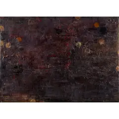 Ojala by Chad Buck, 1992, mixed media on canvas, sold Jan 2024