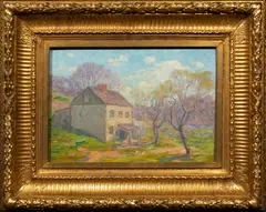 Springtime (Bucks County) by Fern Coppedge, oil on canvas board, sold Jan 2024