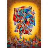 Untitled by Anatole Krasnyansky, screenprint with hand embellishments on canvas, sold Jan 2024