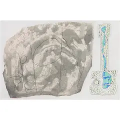 Untitled by William Brice, etching in colors with aquatint, sold Jan 2024