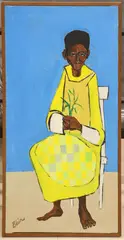 Untitled by Carl Blair, Oil on Canvas Framed 36''x18'' (LR), sold Mar 2025