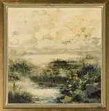 Marshy Landscape by Liliana Serneni, oil on board, sold Mar 2026