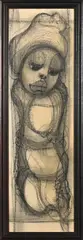 Portrait of a Woman by Ben Macala, charcoal on paper, sold Mar 2026