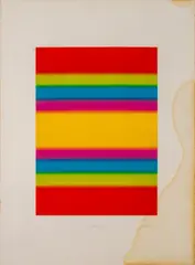 Paralax XIX by Barry Nelson, 1981, Etching and Aquatint in Colors, sold Apr 2025