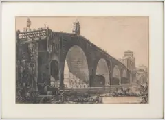Veduta del Ponte by Giovanni Battista Piranesi, 1700s, Etching, sold Apr 2025