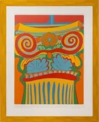 Ionthian Involute Upwardium by Clayton Pond, 1974, Screenprint in Colors, sold Apr 2025