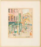 Little Italy by Mary Jo Schwalbach, Watercolor on Paper with Collage Elements, sold Apr 2025