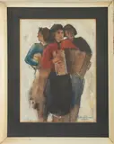 Figural Scene by Jan Rijlaarsdam, Watercolor on Paper, sold Apr 2025