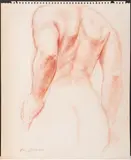 Study of Nude Figure by Bear Dienes, Pastel on Paper, sold Apr 2025