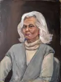 Portrait of an Elderly Woman by Penny Purpura, Oil on Canvas, sold Apr 2025