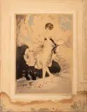 He Loves Me by Louis Icart, Etching in Colors, sold Apr 2025