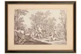 AFTER MARCANTONIO FRANCESCHINI (ITALIAN 1648-1729) A bacchanal of putti (a pair) engraving 27.5 x 40.5 cm (each) (2) by Francesco Bartolozzi, engraving, offered Jun 2022