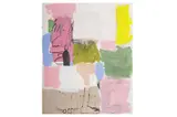 Untitled by Stuart Cumberland, acrylic and collage on linen, offered Jun 2022