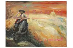 Untitled by Arman de Leon, oil on canvas, offered Jun 2022