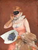 Going to a masked ball Oil on canvas Signed upper right 61 x 47cm (24 x 18½ in.) Provenance: Sale, Sotheby's London, June 14 1995, lot 44 by Francisco Miralles Galup, Oil on canvas, offered Jul 2019