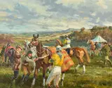Stand, dammit ! Oil on canvas Signed lower right 55.5 x 71cm (21¾ x 27¾ in.) λ Indicates that this lot may be subject to Droit de Suite royalty charges by Heather St Clair Davis, Oil on canvas, sold Jul 2019