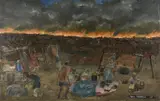 Fire at Crossroad in Formal Settlement by Vusi Khumalo, 2000, Mixed media, sold Jul 2019