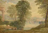 Evening Watercolour Inscribed and dated Evening 1855 verso 11.5 x 17cm (4½ x 6½ in.) Provenance: The Late John Richmond Esq.R.G by Albert Fleetwood Varley, Watercolour, sold Jul 2019