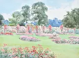 The Rose Garden at Bramshill by Henry John Sylvester Stannard, Watercolour, a pair Both signed lower left Each, offered Jul 2019