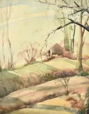 The Bard Watercolour Signed lower left 45.5 x 36.5cm (17¾ x 14¼ in.) λ Indicates that this lot may be subject to Droit de Suite royalty charges by Ethelbert White, Watercolour, offered Jul 2019