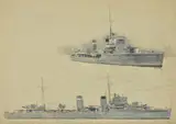 Aspects of a Battleship by Montague Dawson, Watercolour and pencil with white heightening, sold Jul 2019
