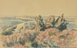 View from Lambert's Castle by Lucien Pissarro, 1915, Pen and ink, crayon and wash, sold Jul 2019