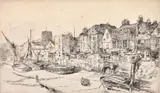 The Adam and Eve, Old Chelsea (Kennedy 175) Etching Plate: 17 x 30cm (6½ x 11¾ in.) by James Abbott McNeill Whistler, Etching Plate:, sold Jul 2019