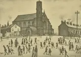 Untitled by L. S. Lowry, Offset lithograph, sold Jul 2019