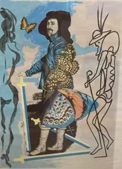 Courtier Asasove, 1976 by Salvador Dalí, lithograph, sold Jul 2021