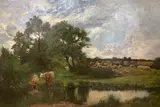 Norfolk Farm' 61x90cm by John Clayton Adams, oil on canvas, offered Jul 2021