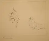 How Henry did admire the way Arabella jumped! by Aline Ellis, watercolour, offered Jul 2021