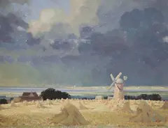 Blue and Gold, Norfolk by David Birch, oil on canvas, sold Jul 2021