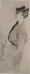 Drypoint etching by Edgar Chahine, etching, sold Jul 2021