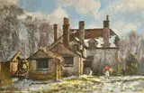 Stonewall Farm, Chalfont St. Giles by Bernhard Sickert, oil, sold Aug 2022
