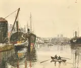 A collection of eight by Bernhard Sickert, watercolour, sold Aug 2022