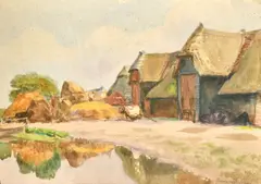 A collection of six by Bernhard Sickert, watercolour, sold Aug 2022