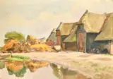 A collection of six by Bernhard Sickert, watercolour, sold Aug 2022