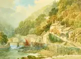 Mars Hill, Lynmouth, Devon by Walter Henry Sweet, watercolour, sold Aug 2022