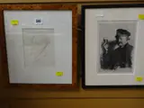 Black and white print - a continental male holding a drinking glass by Wilhelm Leibl, print, offered Jun 2017