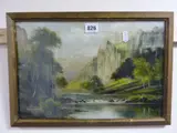 Tissington Spires Dovedale, oil on board, signed bottom left, approximately 24cm x by N Willis Pryce, oil on board, sold Jan 2016