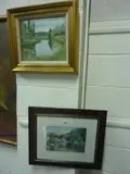 oil on board, River Test Hampshire with personalised inscription verso, by Nigel Hallard, oil on board, sold Jan 2016