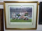Spirit of England limited edition print 489/750 with signatures, approximately 45cm x 56cm by Peter Cornwell, print, sold Jan 2016