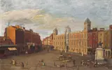 Northumberland House by John Paul, Oil on canvas, in a carved wood frame, sold Dec 2015